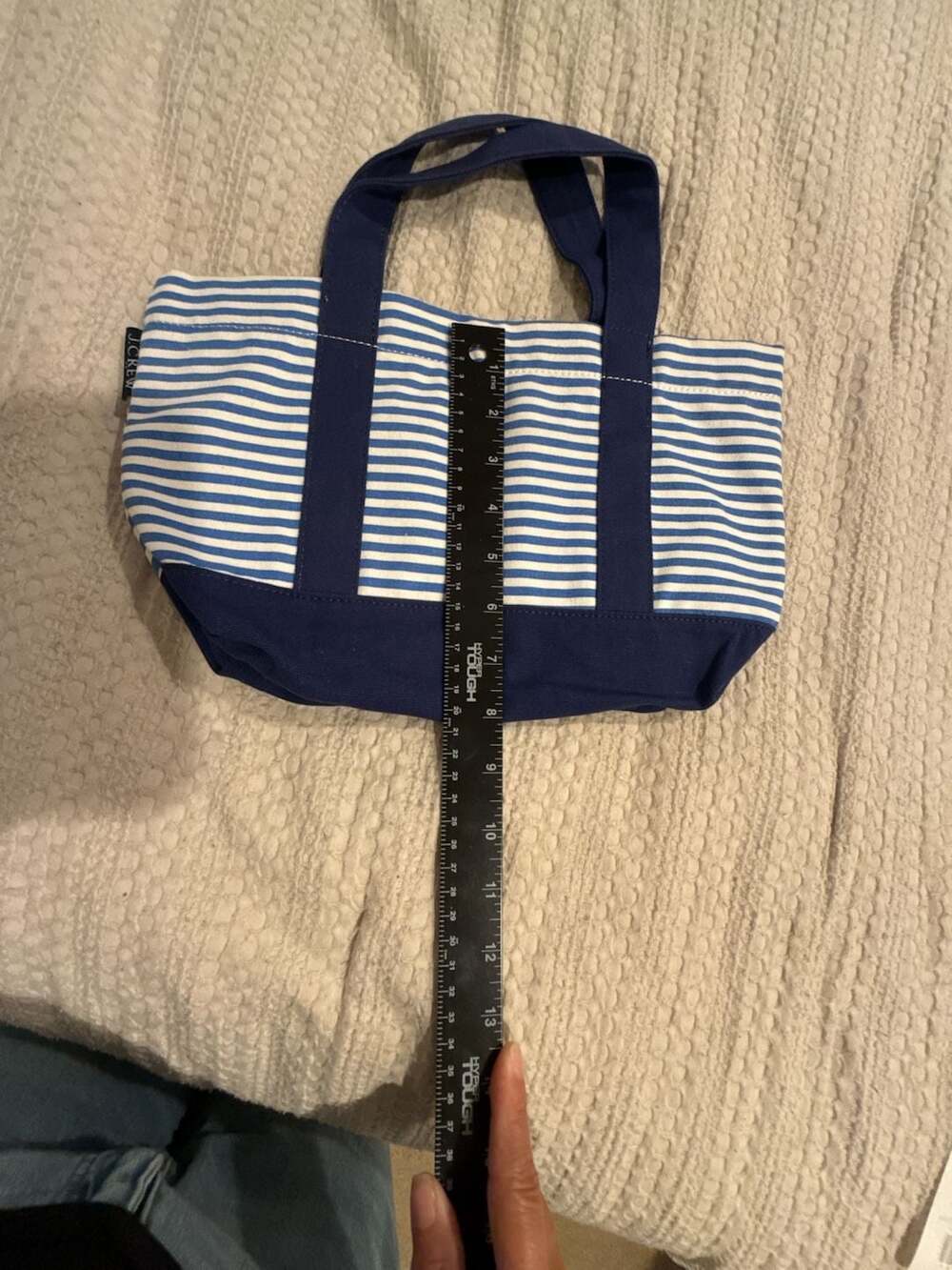 J.Crew Canvas Stripe Mini Tote Bag - Picture 4 of 8